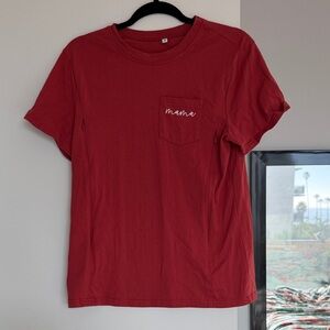 Burnt Red Graphic Nursing T-Shirt
